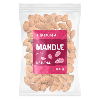ALLNATURE Mandle jadrá natural 100 g, expirácie