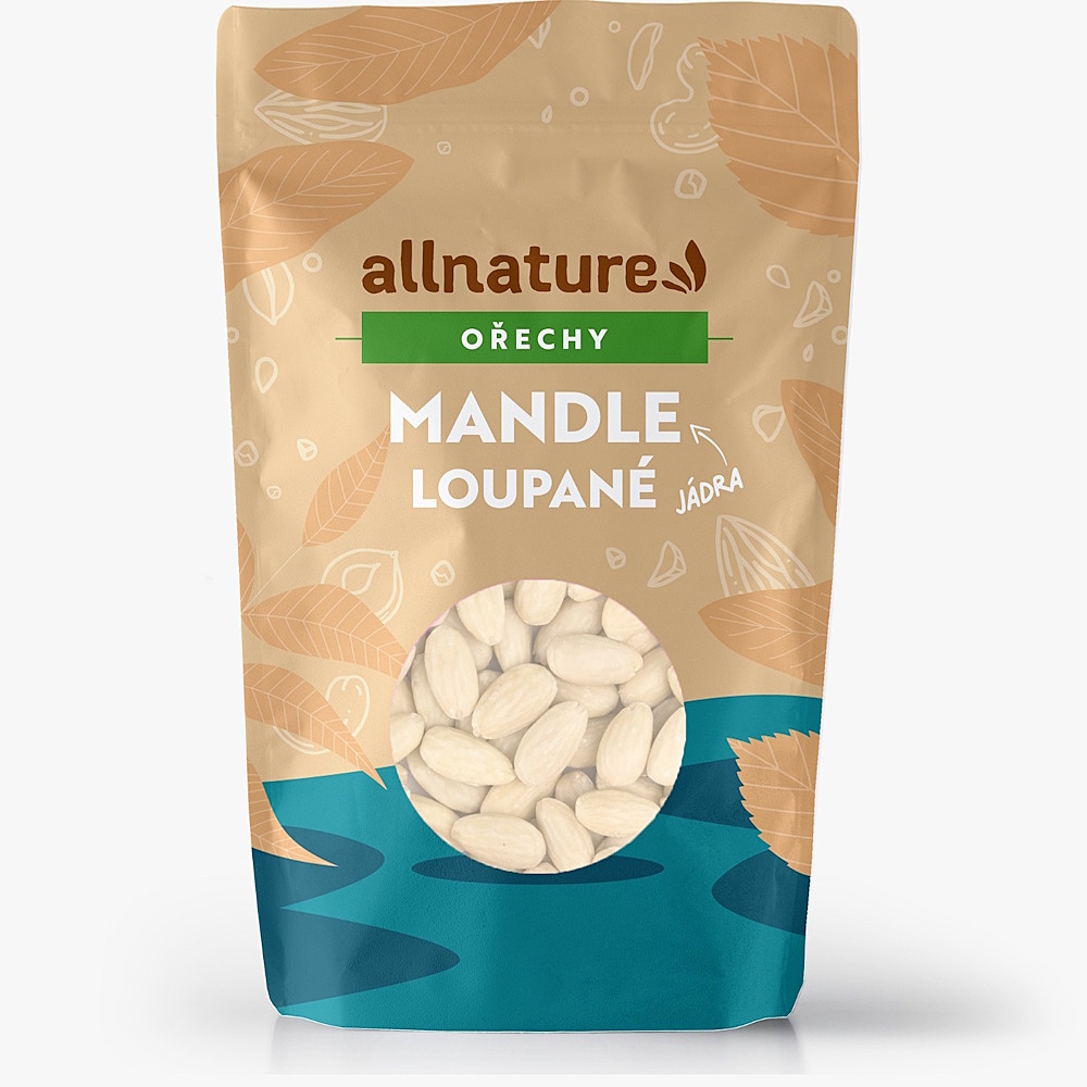 Allnature Mandle lúpané jadrá lúpané 1000 g kúpite na Mojalekaren.sk