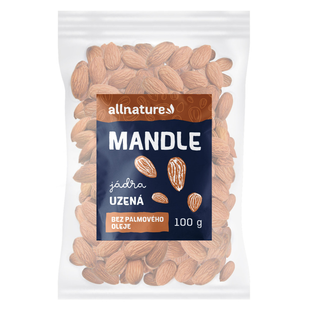 Allnature Mandle údené orechy údené 100 g kúpite na Mojalekaren.sk