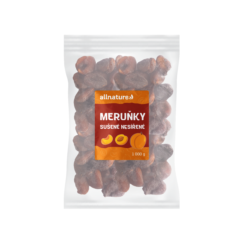 ALLNATURE Marhule sušené nesírené 1000 g