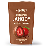 ALLNATURE Mrazom sušené jahody v mliečnej čokoláde 100 g
