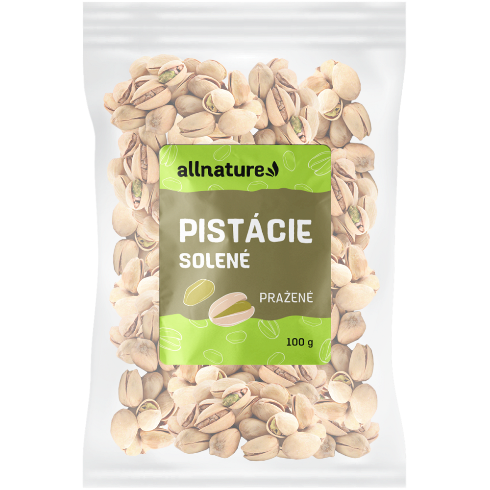 Allnature Pistácie pražené solené orechy pražené solené 100 g kúpite na Mojalekaren.sk