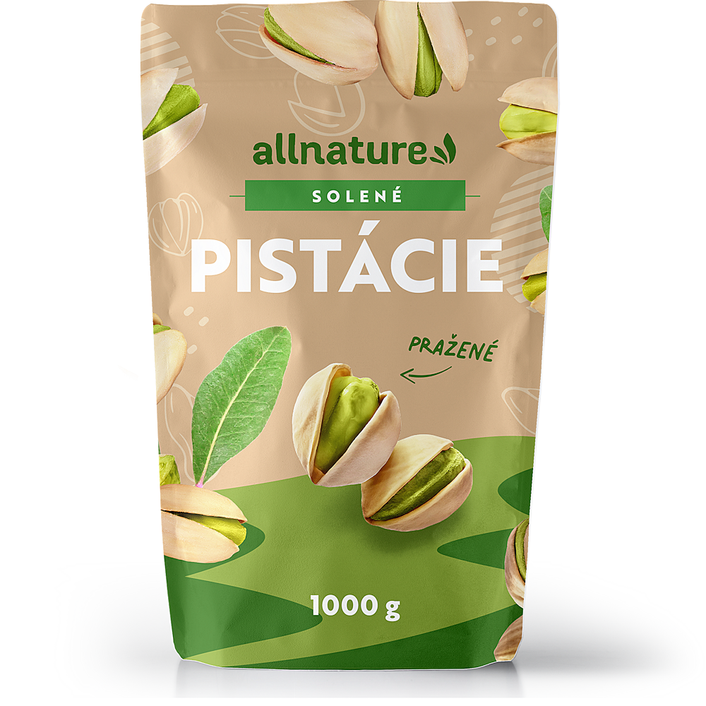 Allnature Pistácie pražené solené orechy pražené solené 1000 g