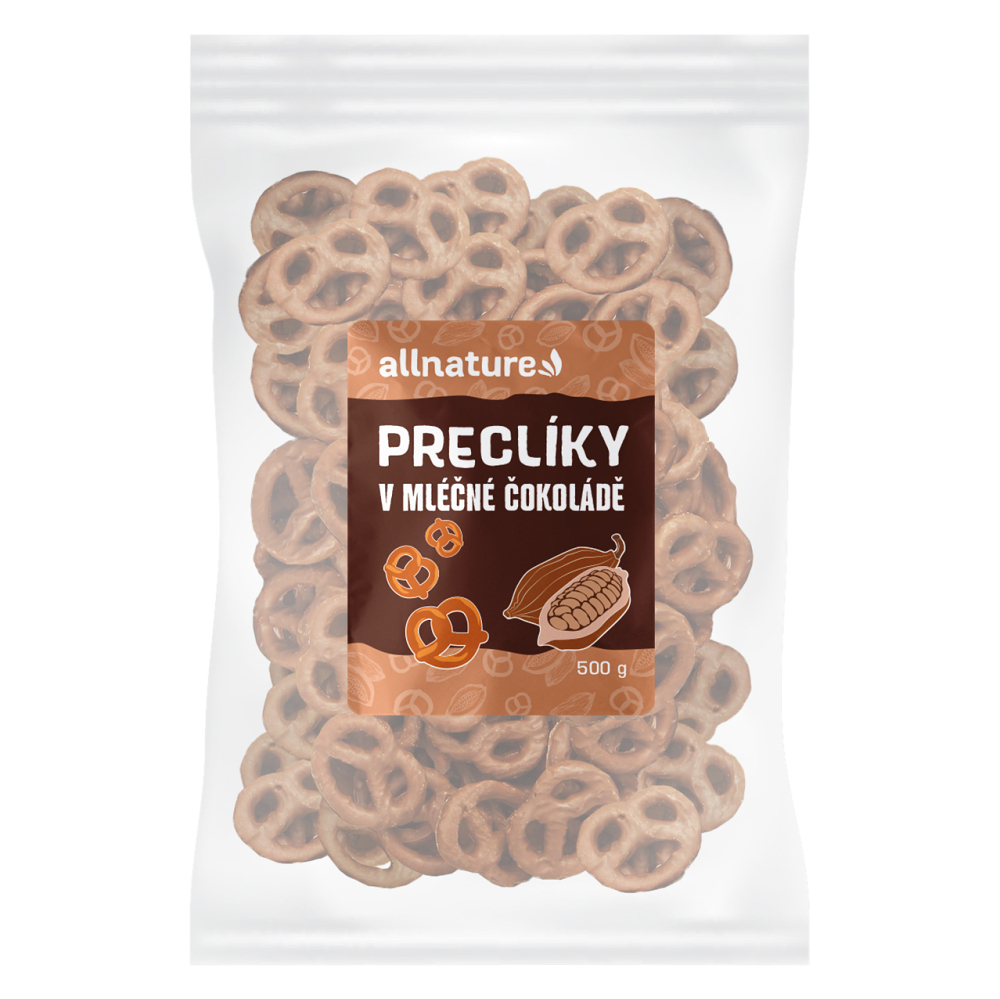 Allnature Praclíky v mliečnej čokoláde praclíky v poleve 500 g