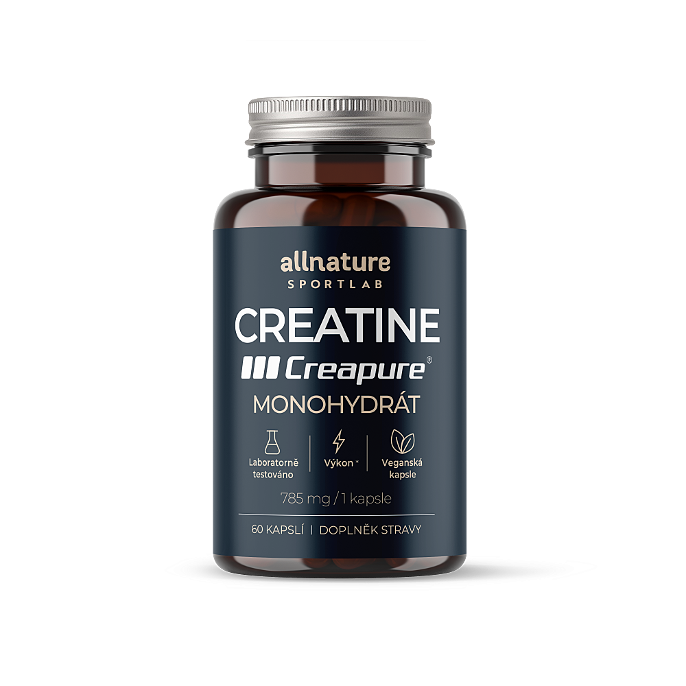 Allnature Sportlab Creatine Creapure® kapsuly na podporu tvorby svalovej hmoty 60 cps