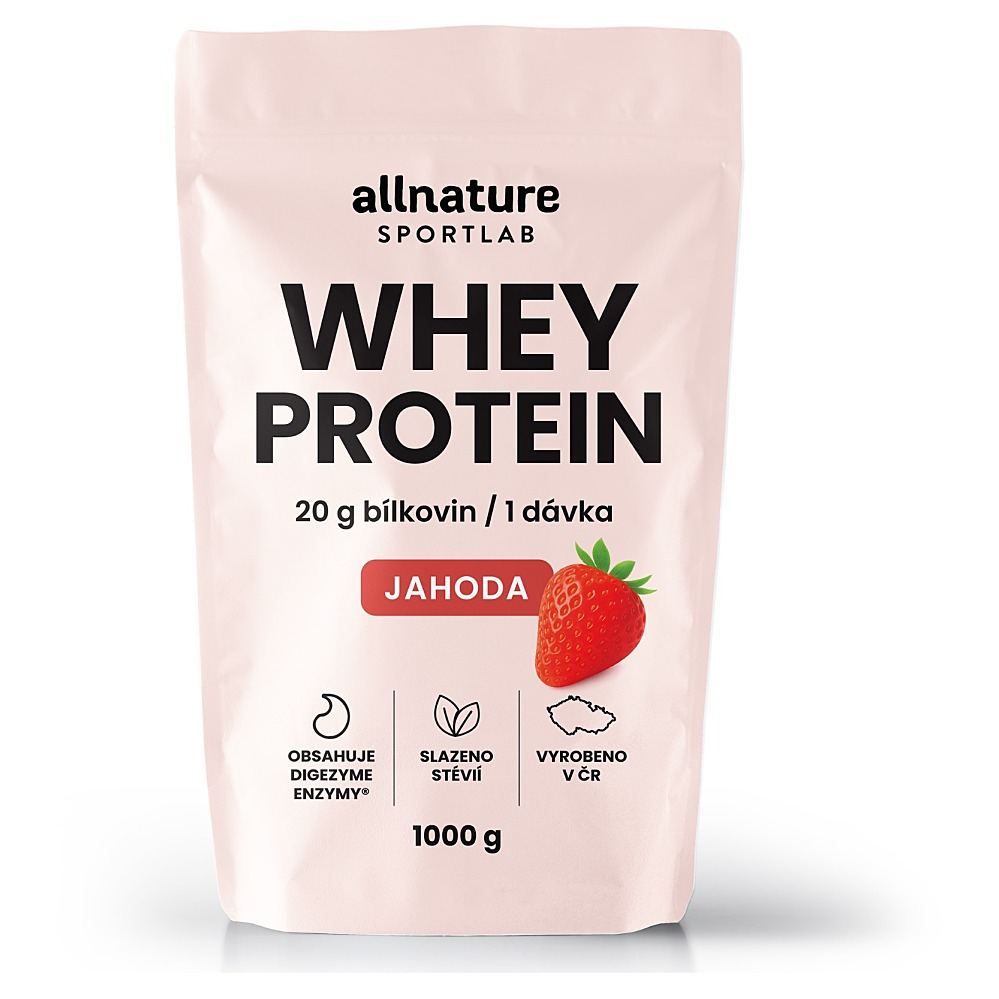 ALLNATURE Sportlab whey proteín jahoda 1000 g
