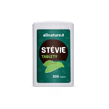 ALLNATURE Stévia tablety 300 tabliet (Výživové doplnky pre diabetikov)