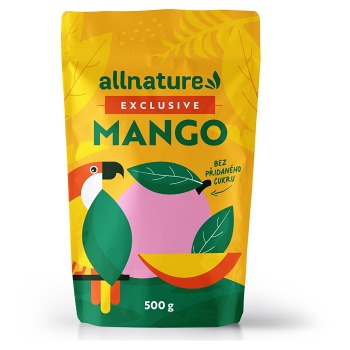 ALLNATURE Sušené mango exclusive 500 g (Rôznorodé ovocie)
