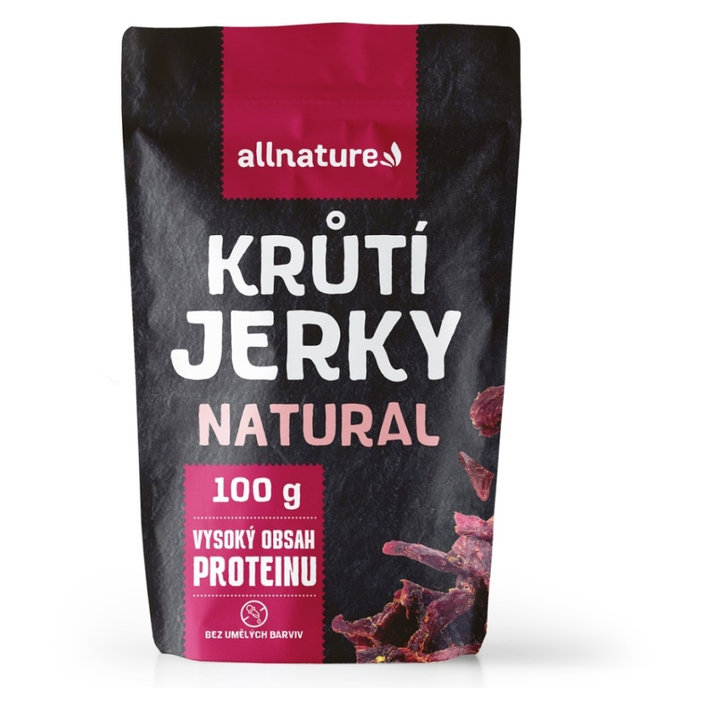Allnature Morčacie jerky Natural sušené mäso morčacie 100 g kúpite na Mojalekaren.sk
