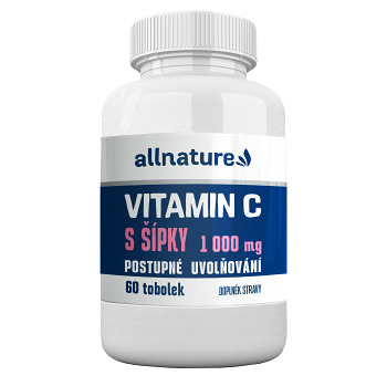 ALLNATURE Vitamín C so šípkami s postupným uvoľňovaním 1000 mg 60 tabliet (Vitamín C)