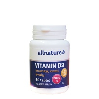 ALLNATURE Vitamín D3 2000 iU 60 tabliet