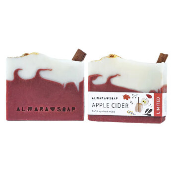 ALMARA SOAP Tuhé mydlo Apple Cider 100 ± 5 g (Prírodné prípravky na sprchovanie a umývanie) - Čistiace