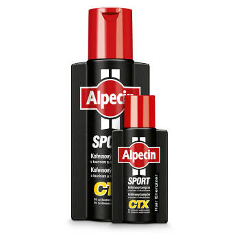 ALPECIN Sport kofeínový šampón CTX 250 ml + ALPECIN Sport kofeínový šampón CTX 75 ml