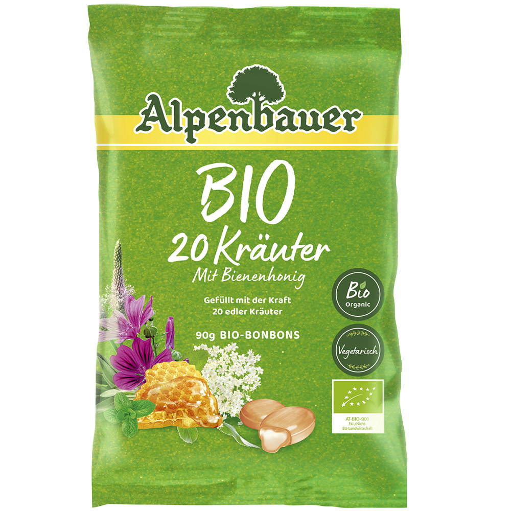 Alpenbauer BIO 20 byliniek cukríky v BIO kvalite 90 g