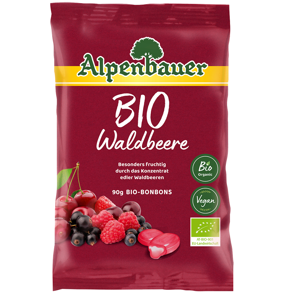 Alpenbauer BIO Lesné plody cukríky v BIO kvalite 90 g