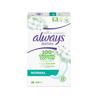 ALWAYS Cotton Intímne vložky Normal 38 ks