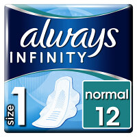 ALWAYS Infinity Normal Hygienické vložky s krídelkami 12 ks