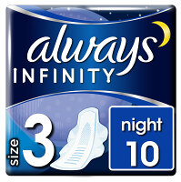 ALWAYS Night Hygienické vložky s krídelkami 10 ks