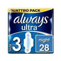 ALWAYS Ultra Night Hygienické vložky s krídelkami 28 ks