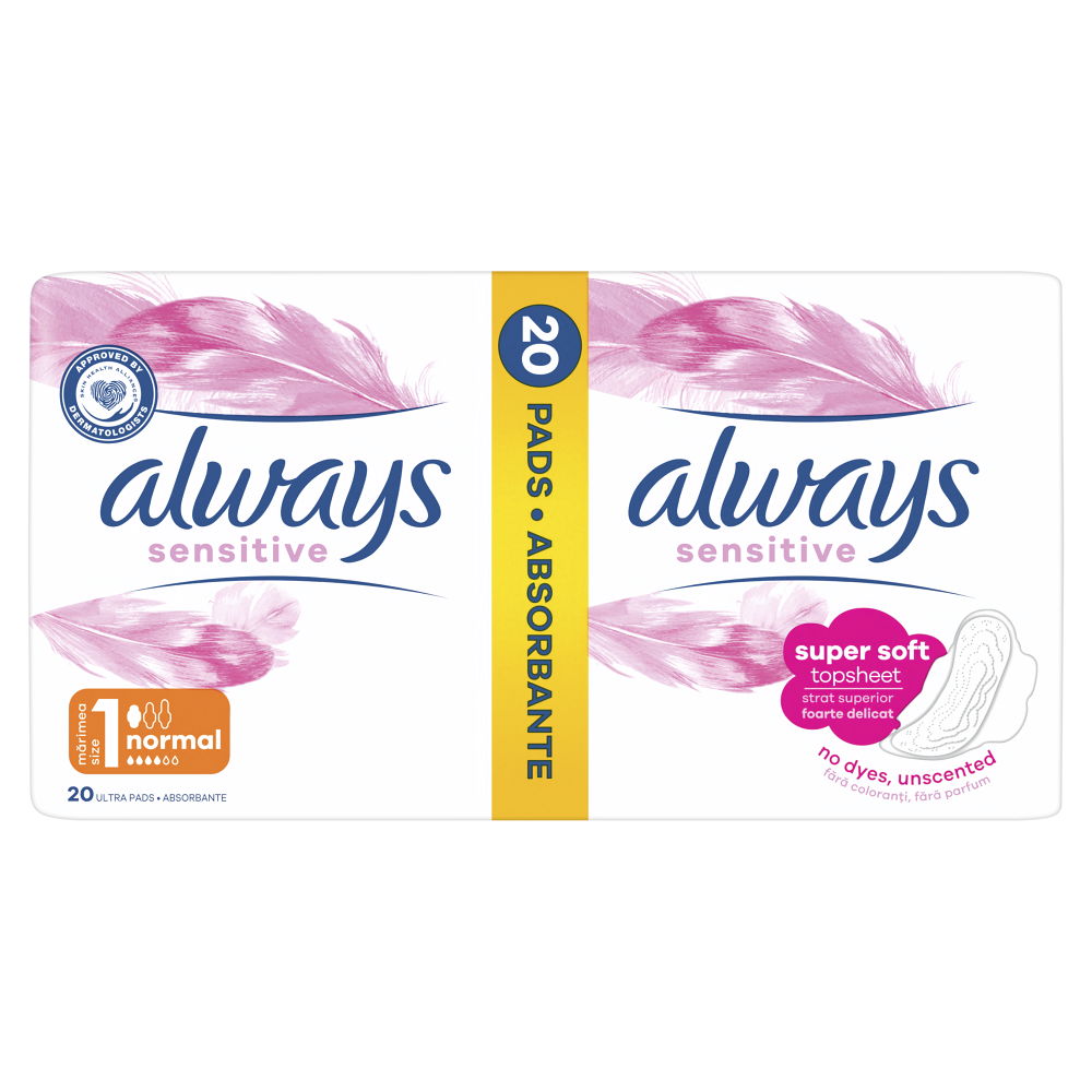ALWAYS Ultra Sensitive Normal veľ.1 Hygienické vložky 20 kusov