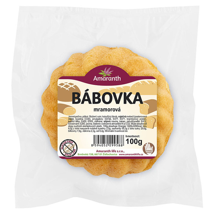 AMARANTH Bezlepková bábovka mramorovaná 100 g