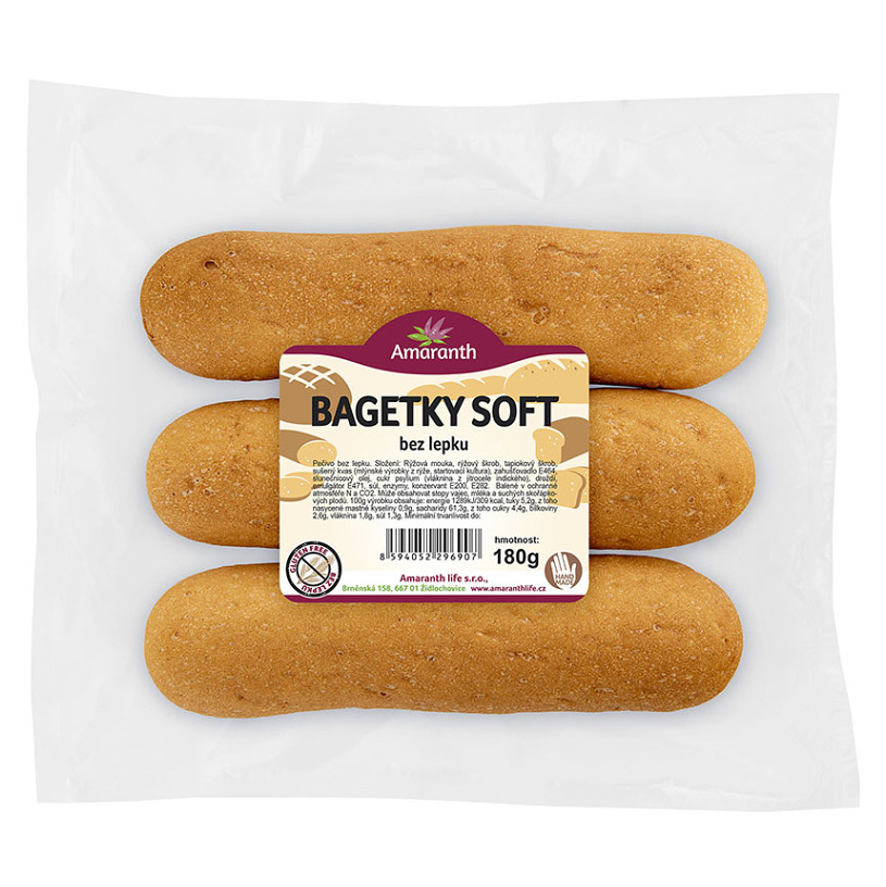 AMARANTH Bezlepkové bagetky 3 kusy