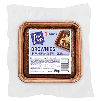 FREE DAYS Bezlepkové brownies sypané mandľami 150 g (Čerstvé bezlepkové pečivo)