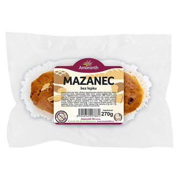 AMARANTH Bezlepkový mazanec 270 g (Čerstvé bezlepkové pečivo)