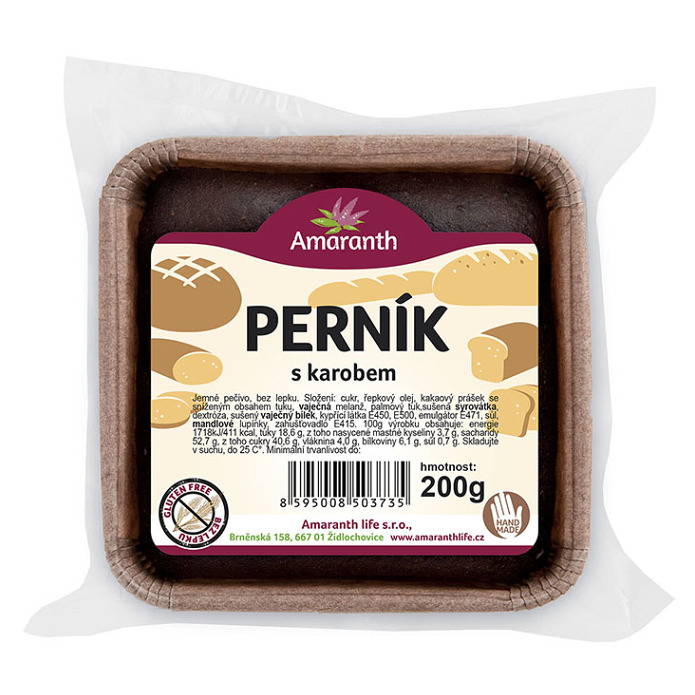 AMARANTH Bezlepkový perník s karobom 200 g