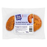 FREE DAYS Bezlepkový rožok sladký sypaný makom 2 kusy