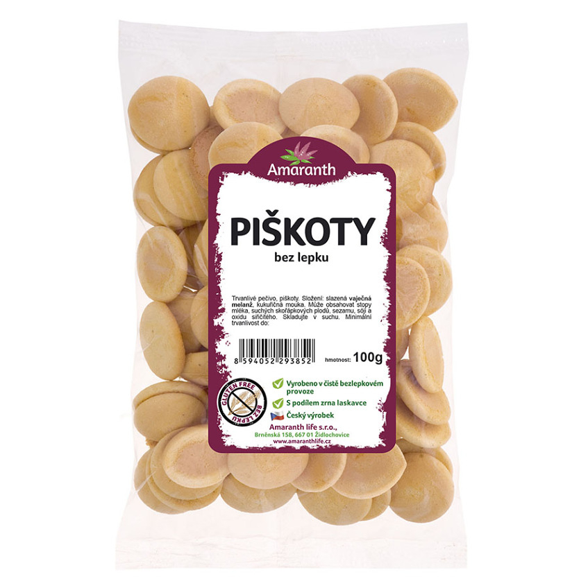 AMARANTH Piškóty bezlepkové 100 g