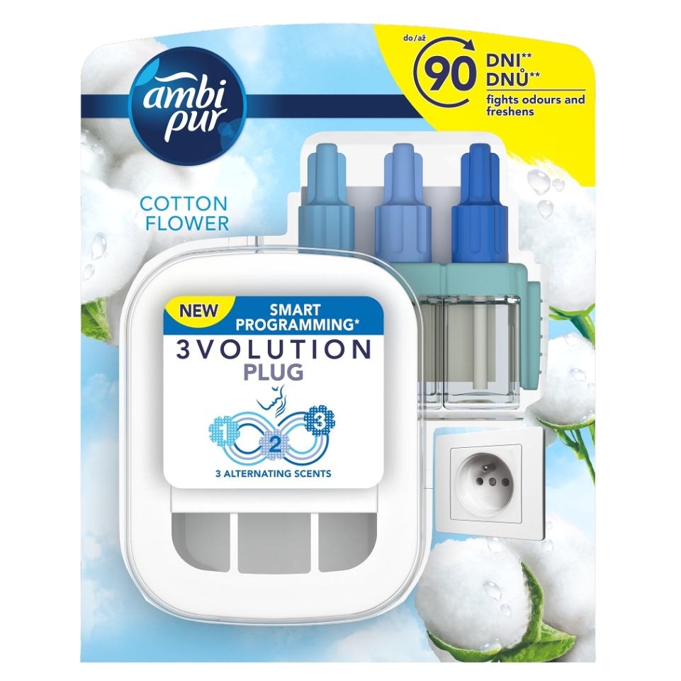 E-shop AMBI PUR 3Volution Osviežovač vzduchu strojček + náplň Cotton 20 ml