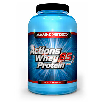 AMINOSTAR Actions whey protein 85% príchuť jahoda 1000 g