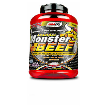 AMIX Anabolic monster BEEF 90% proteín jahoda a banán 2200 g