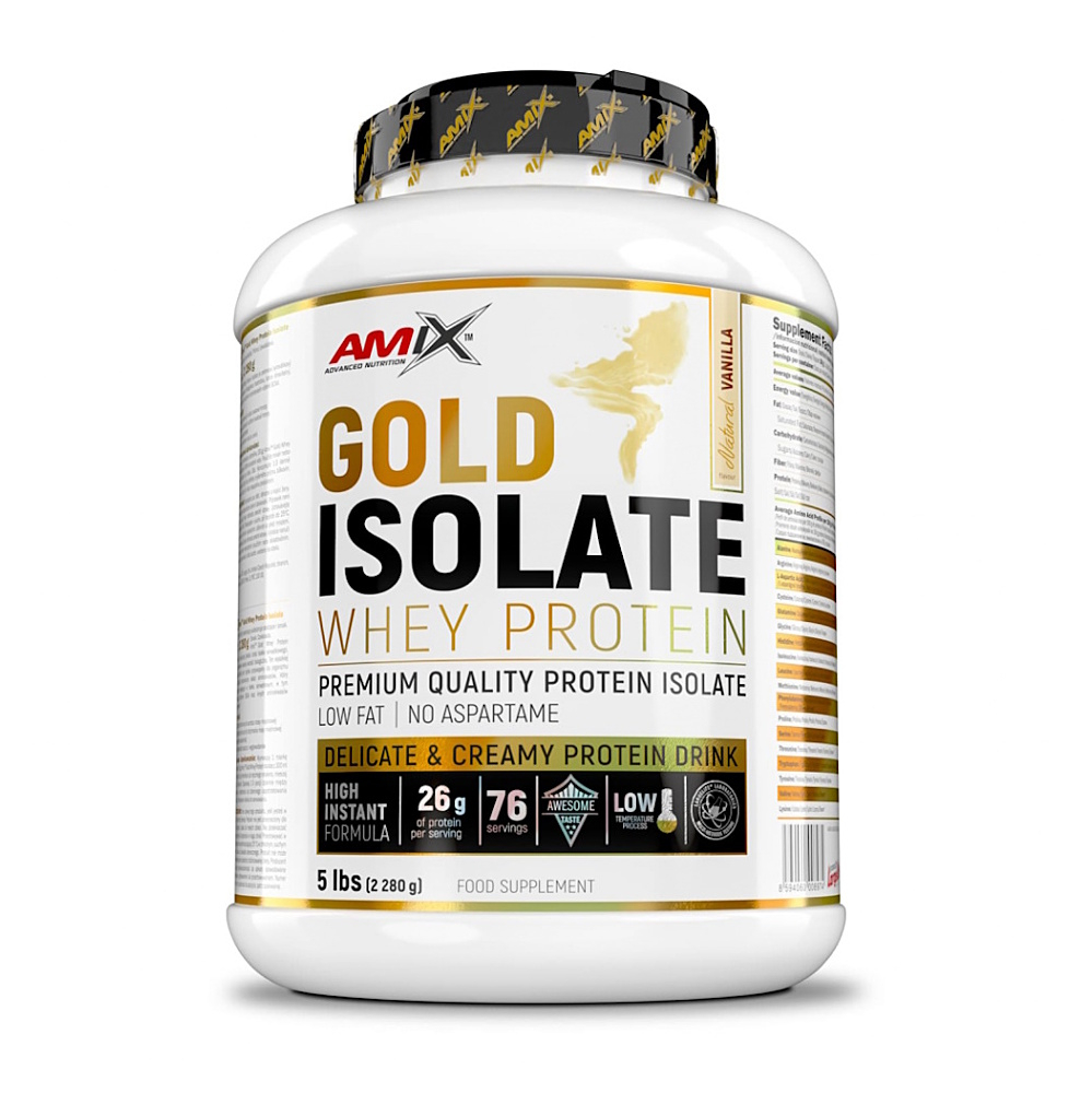 AMIX Nutrition gold whey proteín isolate prírodná vanilka 2280 g