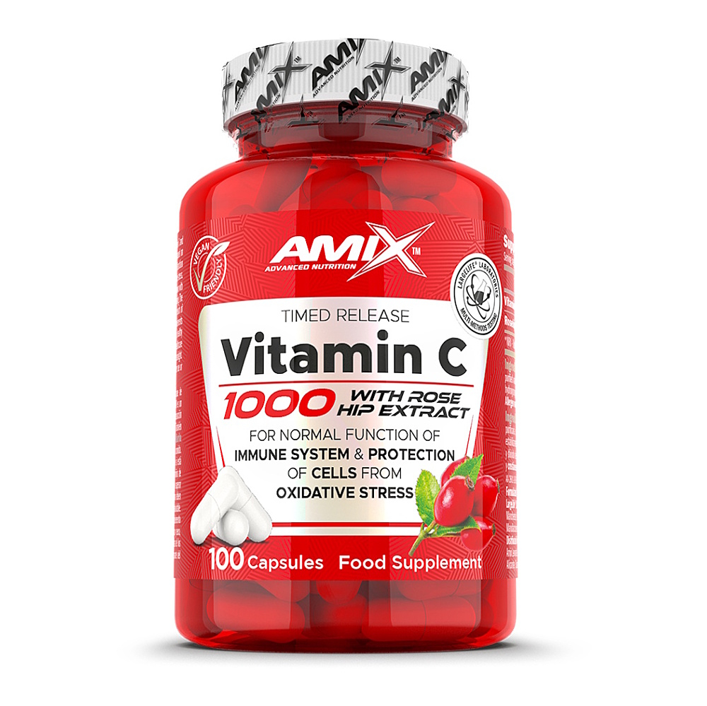 AMIX Vitamín C 1000 mg s extraktom zo šípok 100 kapsúl