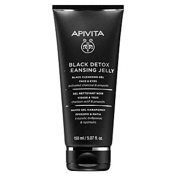 APIVITA Black Detox Cleansing Jelly Čierny čistiaci gél 150 ml (Prírodné čistenie pleti) - Prírodné