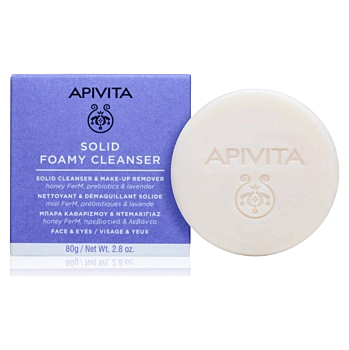 APIVITA Solid Foamy Cleanser Mydlo na pleť 80 g (Prírodné prípravky na sprchovanie a umývanie) - Prírodné