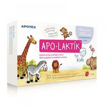 APOTEX Apo-Laktík for Kids 30 žuvacích pastiliek