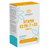 APOROSA Vitamín K2 MK-7 + D3 1000 I.U. 60 kapsúl