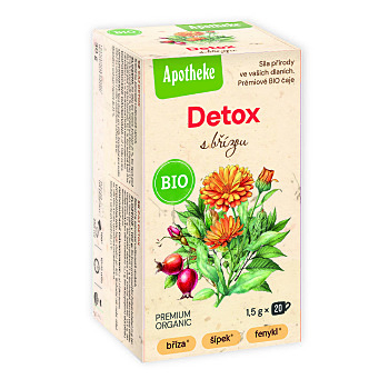 APOTHEKE Detox s brezou čaj BIO 20 sáčkov (Bylinné čaje) - Prírodné, BIO