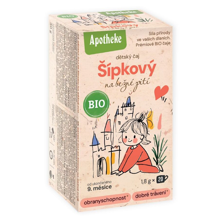 APOTHEKE Čaj detský šípkový na bežné pitie BIO 20 sáčkov kúpite na Mojalekaren.sk