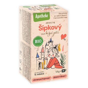 APOTHEKE Čaj detský šípkový na bežné pitie BIO 20 sáčkov (Bylinné čaje) - Prírodné, BIO, Bylinné