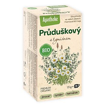 APOTHEKE Prieduškový čaj s tymiánom BIO 20 vrecúšok (Bylinné čaje) - BIO