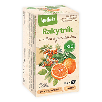 APOTHEKE Rakytník mäta pomaranč čaj BIO 20 sáčkov (Ovocné čaje) - Prírodné, BIO