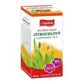 APOTHEKE Bylinný sirup Skorocelový s prírodným vit. C 250 g (Dýchanie, dýchacie cesty)