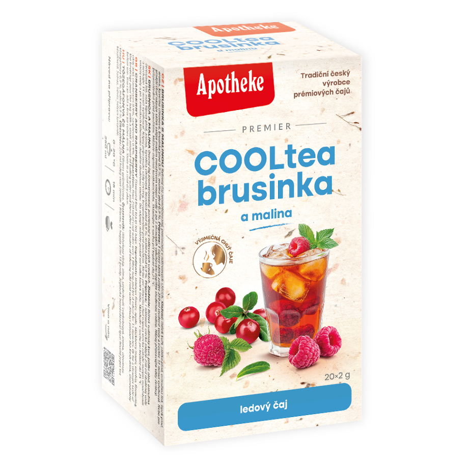 APOTHEKE Cool tea brusnica s malinou 20 sáčkov