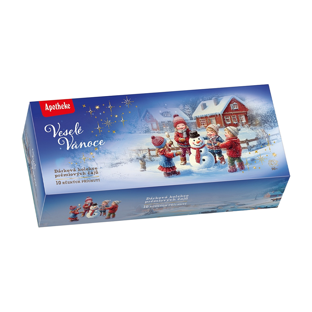 APOTHEKE KOLEKCIA Veselé Vianoce prémiové ovocné a bylinné čaje v nálevových vreckách 90ks kúpite na Mojalekaren.sk
