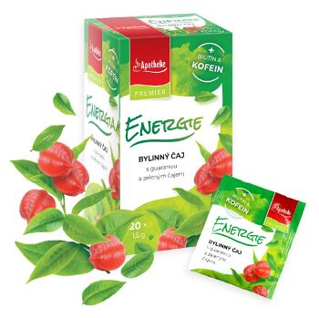 APOTHEKE Energia biotín a kofeín bylinný čaj 20 sáčkov (Bylinné čaje) - obrázok 2/2