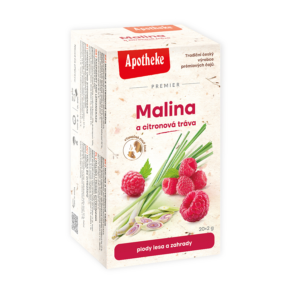 APOTHEKE malina s citrónovou trávou 20 sáčkov